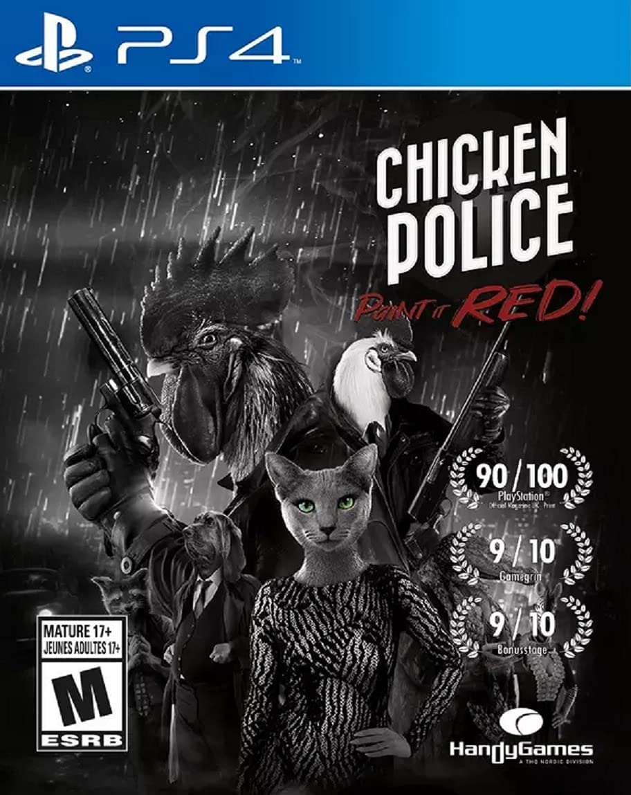 CHICKEN POLICE PAINT IN RED